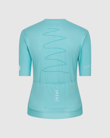 Wielershirt kort - Fabiana - Turquoise