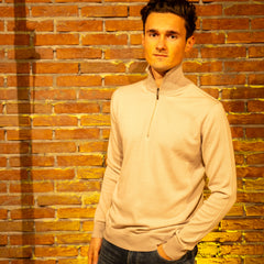 Trui met rits -Antonio- Beige