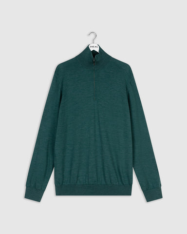 Trui met rits - Antonio - Groen