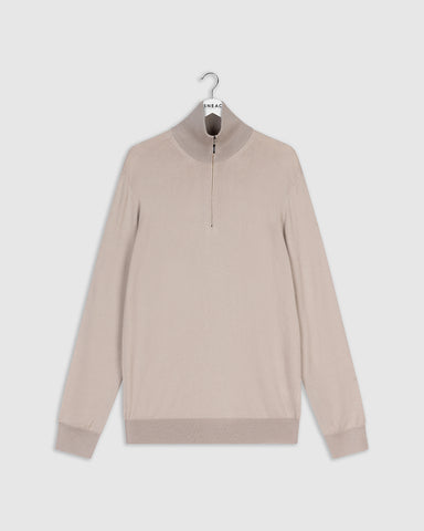 Trui met rits -Antonio- Beige