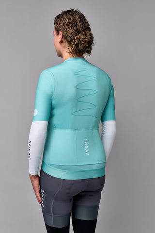 Wielershirt kort - Fabiana - Turquoise