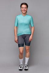 Wielershirt kort - Fabiana - Turquoise