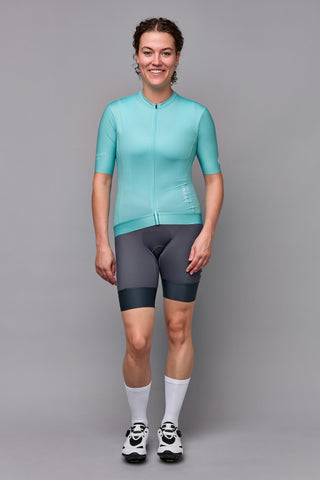 Wielershirt kort - Fabiana - Turquoise