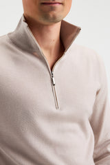 Trui met rits -Antonio- Beige