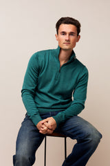 Trui met rits - Antonio - Groen