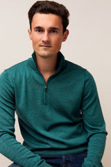 Trui met rits - Antonio - Groen