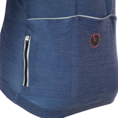 Wielershirt kort - Steve - Blauw