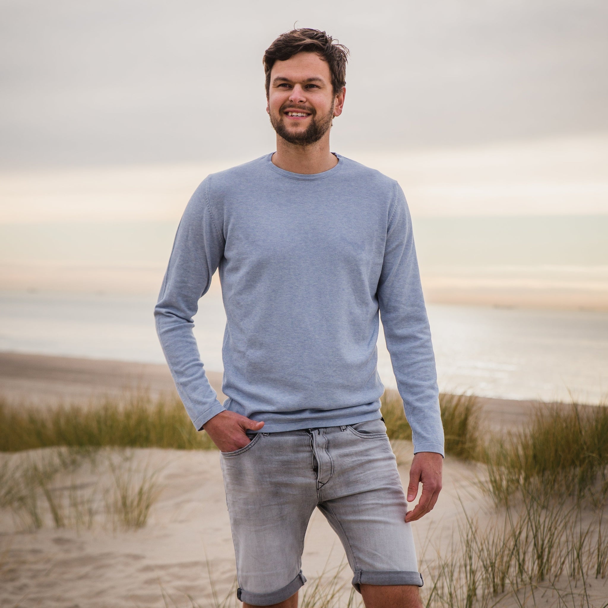 Trui - Mario Knit - Lichtblauw